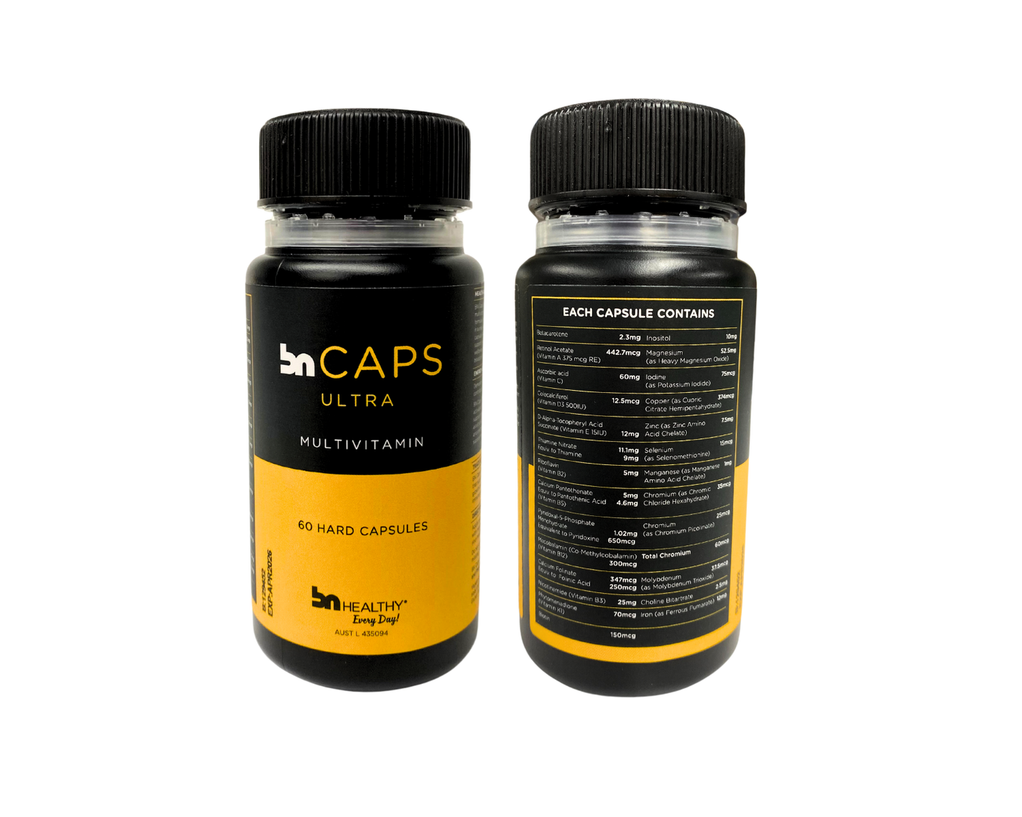 BN Caps Ultra - Multivitamin Capsules - 3 Bottles - Save 15%